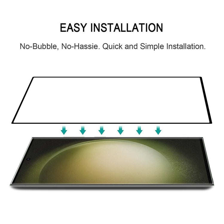 For Samsung Galaxy S23 Ultra 5G 3D Curved Edge Full Screen Full Glue Tempered Glass Film