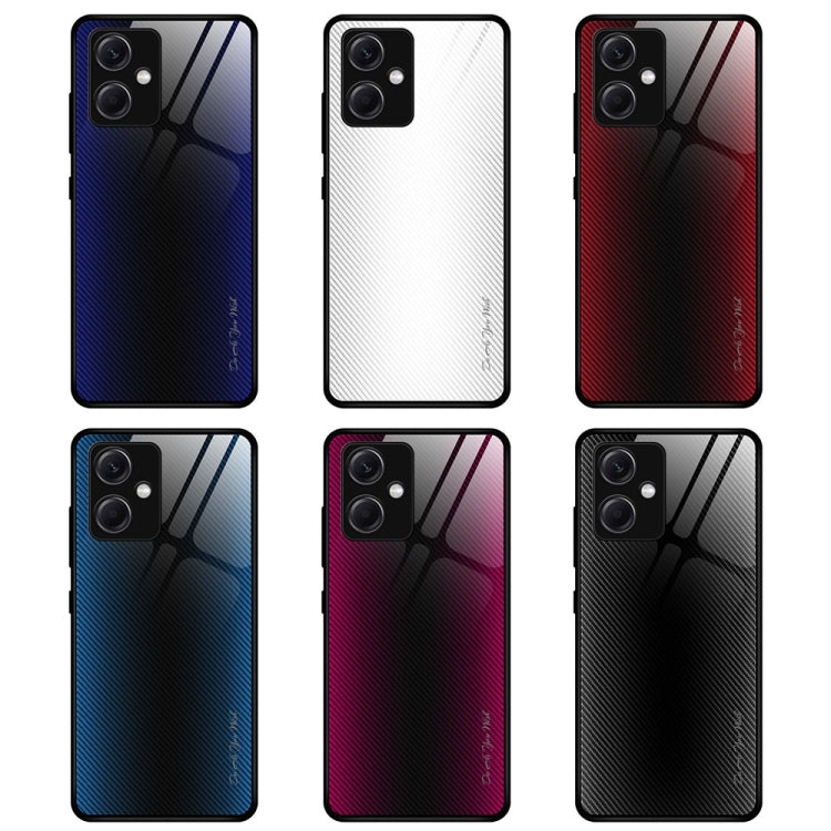 For Xiaomi Redmi Note 12 China Texture Gradient Glass TPU Phone Case