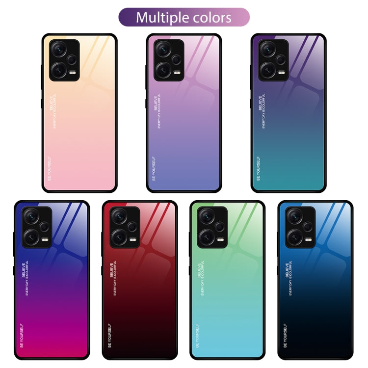 For Xiaomi Redmi Note 12 Pro+ China Gradient Color Glass Phone Case