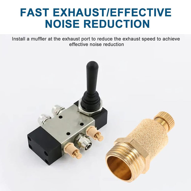 LAIZE Throttling Pneumatic Muffler, Caliber:3 Point