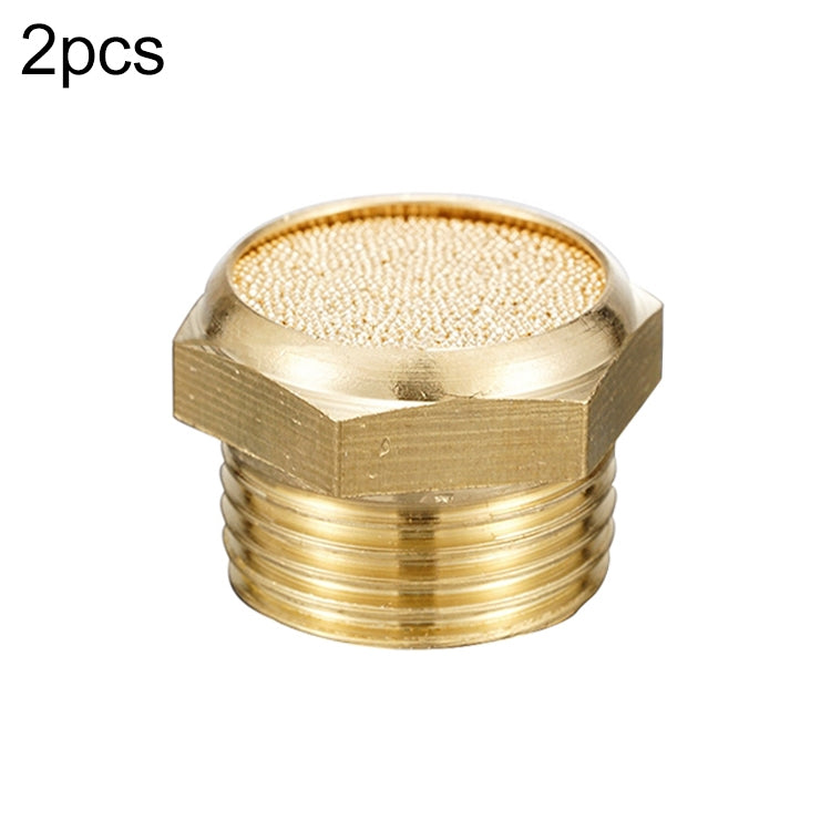 LAIZE 10pcs All Copper Flat Pneumatic Muffler, Caliber:3 Point