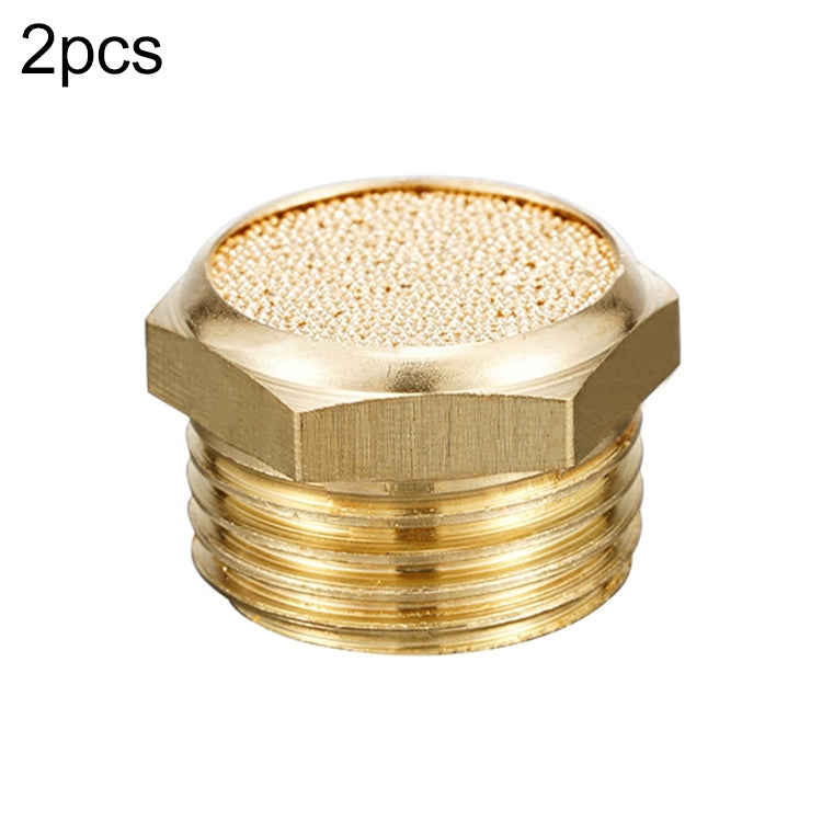 LAIZE 10pcs All Copper Flat Pneumatic Muffler, Caliber:4 Point
