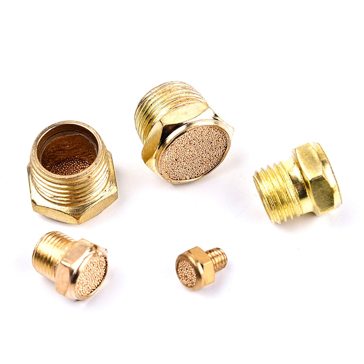 LAIZE 10pcs All Copper Flat Pneumatic Muffler, Caliber:4 Point