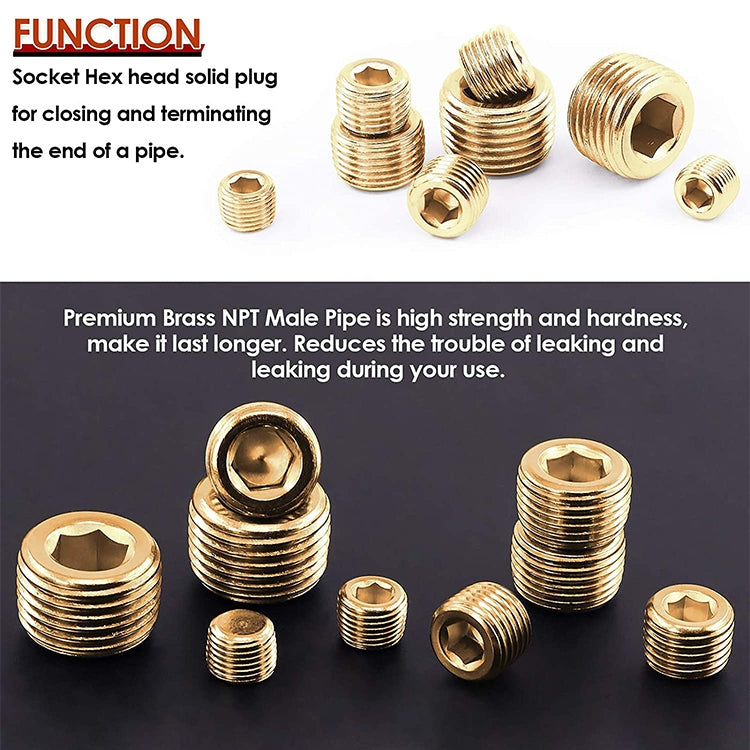 LAIZE 10pcs Copper Plug Connector Accessories, Caliber:4 Point