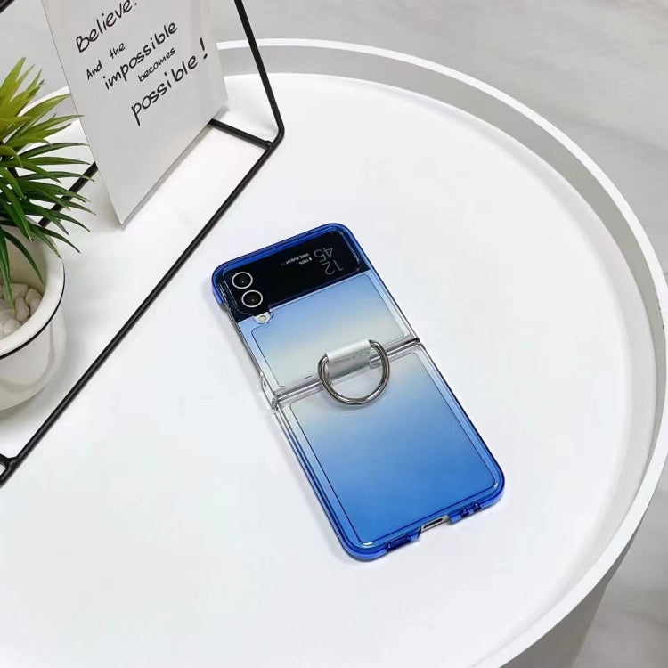 For Samsung Galaxy Z Flip4 5G Gradient Color Ring Holder Fold Phone Case