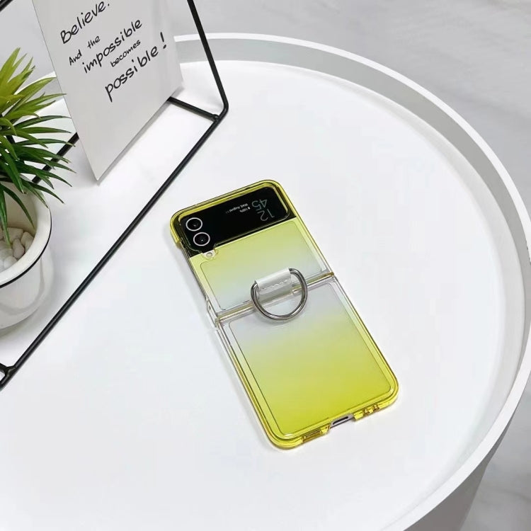 For Samsung Galaxy Z Flip4 5G Gradient Color Ring Holder Fold Phone Case