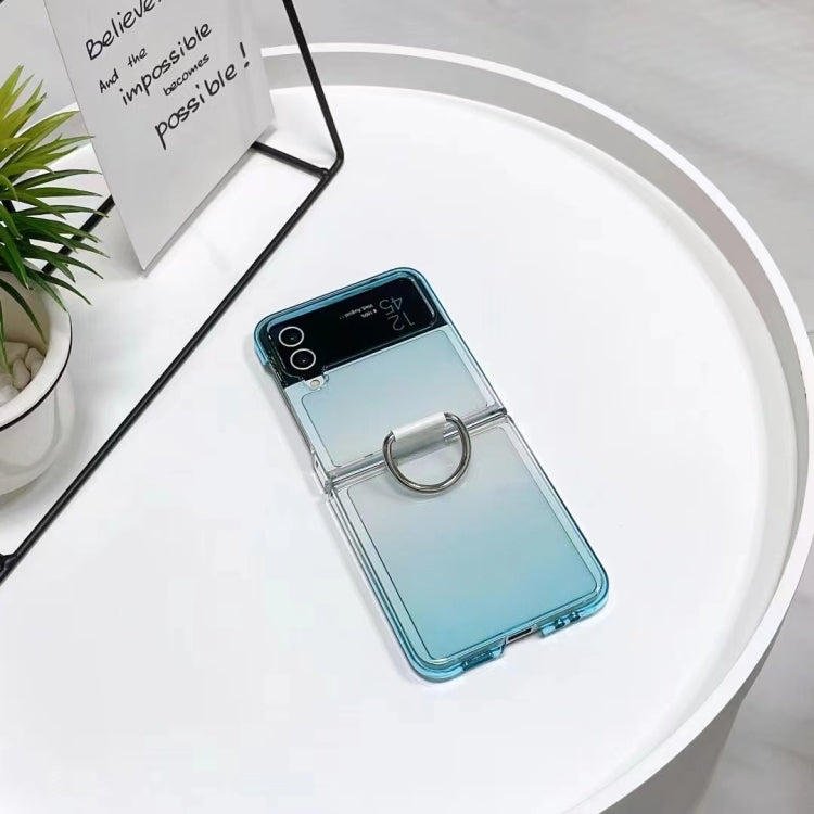 For Samsung Galaxy Z Flip4 5G Gradient Color Ring Holder Fold Phone Case