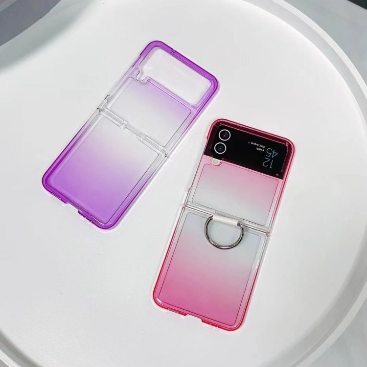 For Samsung Galaxy Z Flip4 5G Gradient Color Ring Holder Fold Phone Case