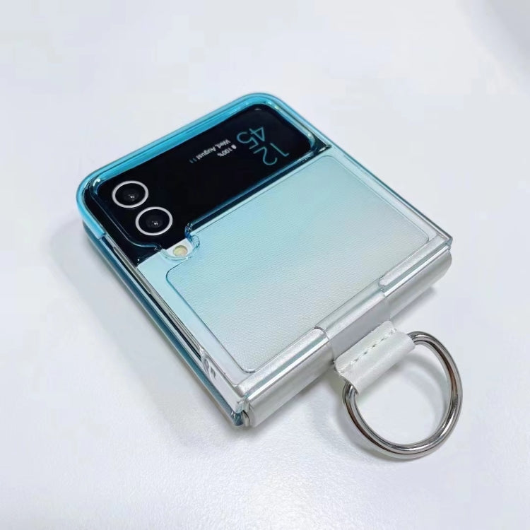 For Samsung Galaxy Z Flip4 5G Gradient Color Ring Holder Fold Phone Case