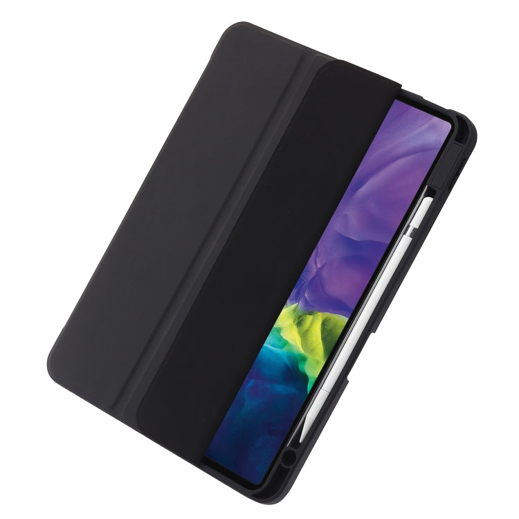 For iPad Pro 11 2022 / 2021 / 2020 / 2018 / Air 2022 / 2020 10.9 3-Fold 360 Rotation Acrylic Leather Smart Tablet Case