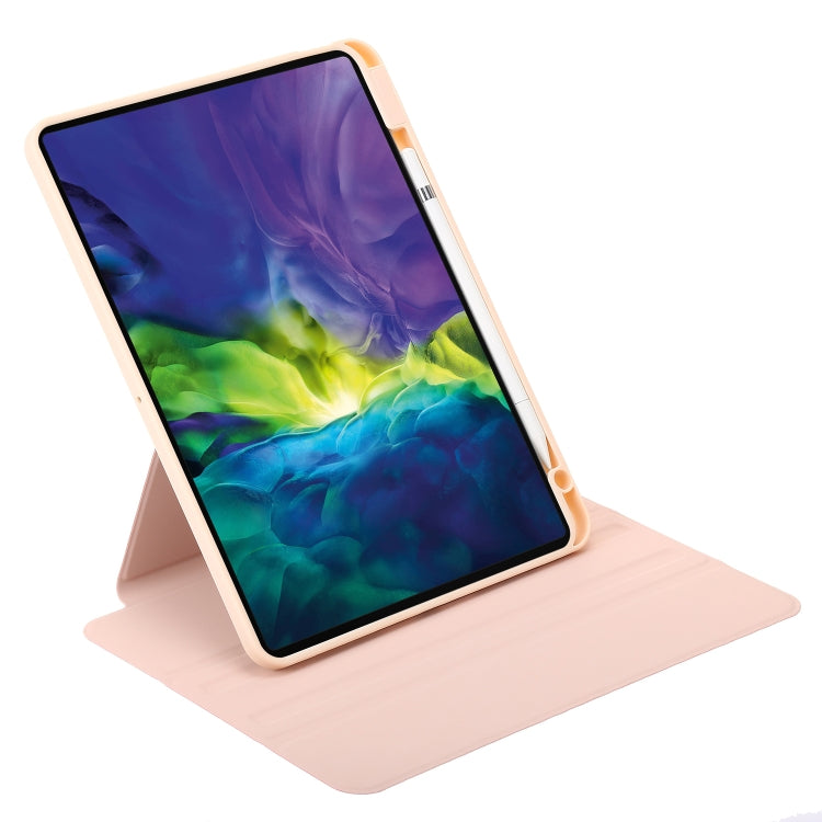 For iPad Pro 11 2022 / 2021 / 2020 / 2018 / Air 2022 / 2020 10.9 3-Fold 360 Rotation Acrylic Leather Smart Tablet Case