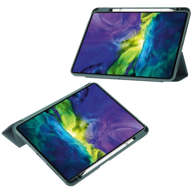 For iPad Pro 11 2022 / 2021 / 2020 / 2018 / Air 2022 / 2020 10.9 3-Fold 360 Rotation Acrylic Leather Smart Tablet Case