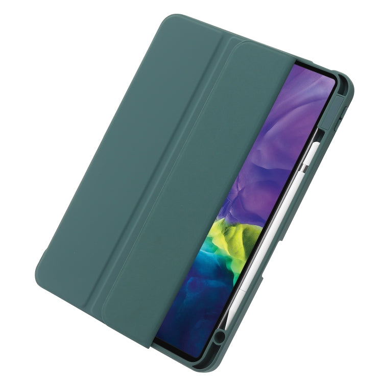 For iPad Pro 11 2022 / 2021 / 2020 / 2018 / Air 2022 / 2020 10.9 3-Fold 360 Rotation Acrylic Leather Smart Tablet Case