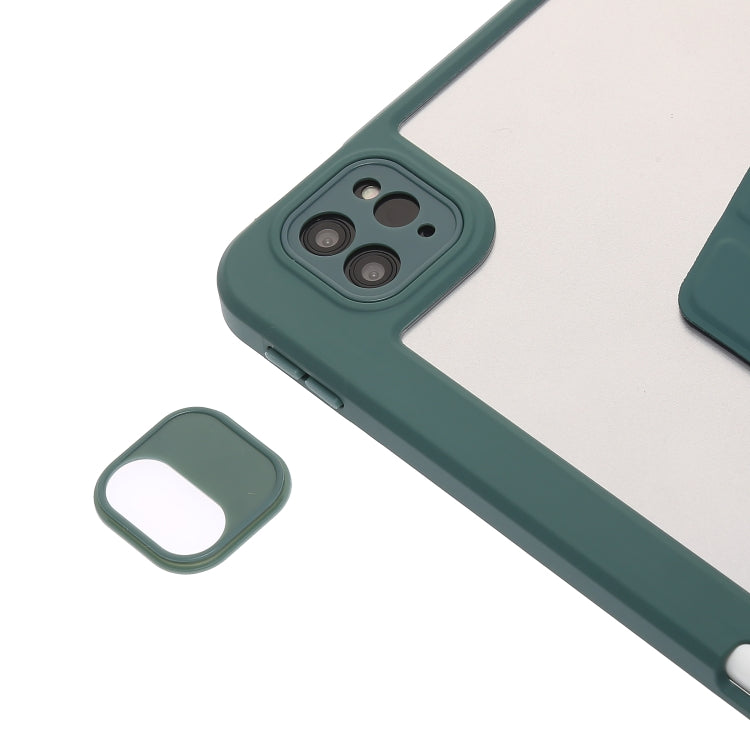 For iPad Pro 11 2022 / 2021 / 2020 / 2018 / Air 2022 / 2020 10.9 3-Fold 360 Rotation Acrylic Leather Smart Tablet Case