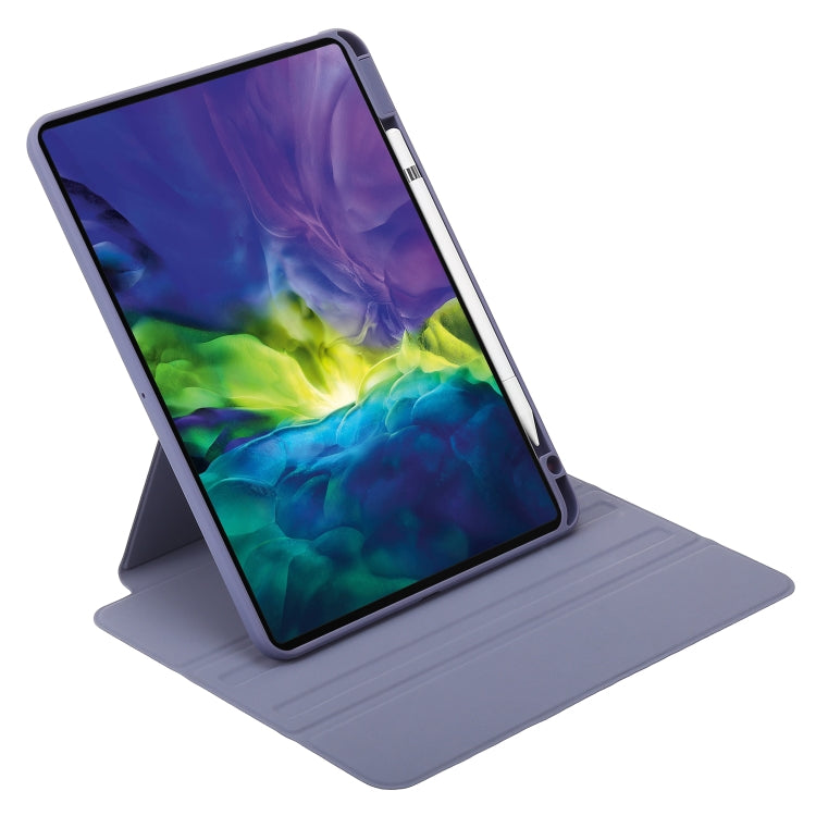 For iPad Pro 11 2022 / 2021 / 2020 / 2018 / Air 2022 / 2020 10.9 3-Fold 360 Rotation Acrylic Leather Smart Tablet Case