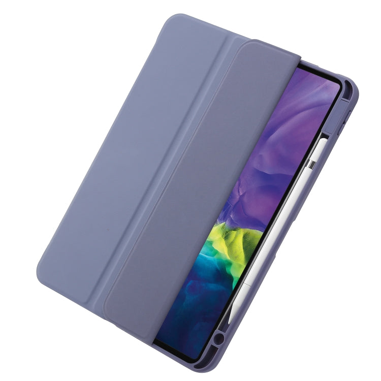 For iPad Pro 11 2022 / 2021 / 2020 / 2018 / Air 2022 / 2020 10.9 3-Fold 360 Rotation Acrylic Leather Smart Tablet Case