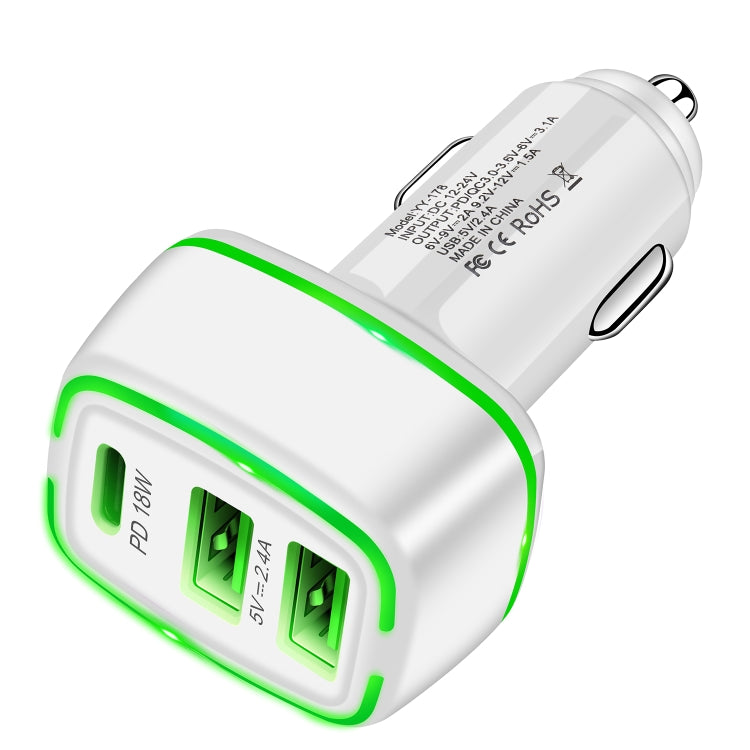 ACC-178 30W Dual USB+USB-C/Type-C Fast Charge Car Charger
