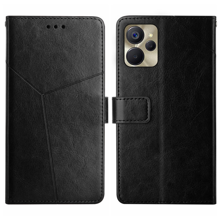 For Realme 9i 5G HT01 Y-shaped Pattern Flip Leather Phone Case