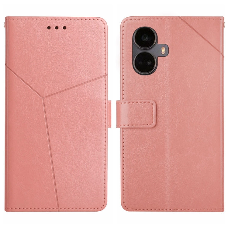 For Realme 10 Pro+ HT01 Y-shaped Pattern Flip Leather Phone Case