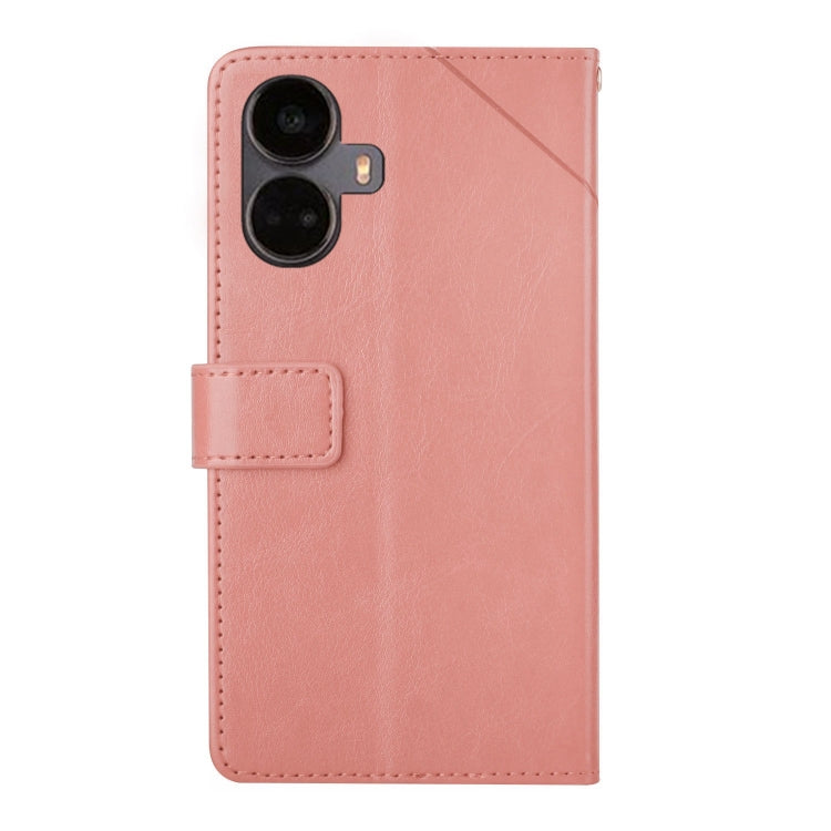 For Realme 10 Pro+ HT01 Y-shaped Pattern Flip Leather Phone Case
