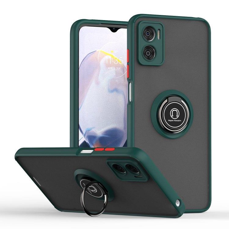 For Motorola Moto E22 Q Shadow 1 Series TPU + PC Phone Case with Ring Holder