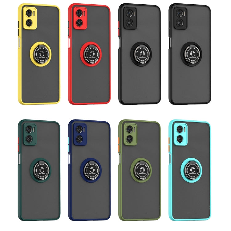 For Motorola Moto E22 Q Shadow 1 Series TPU + PC Phone Case with Ring Holder