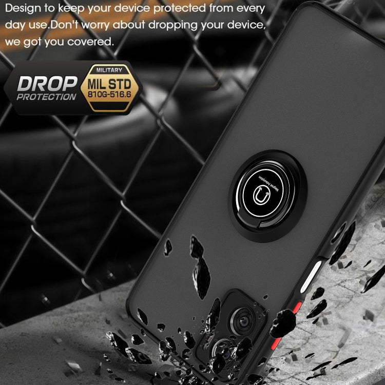 For Motorola Moto E22 Q Shadow 1 Series TPU + PC Phone Case with Ring Holder
