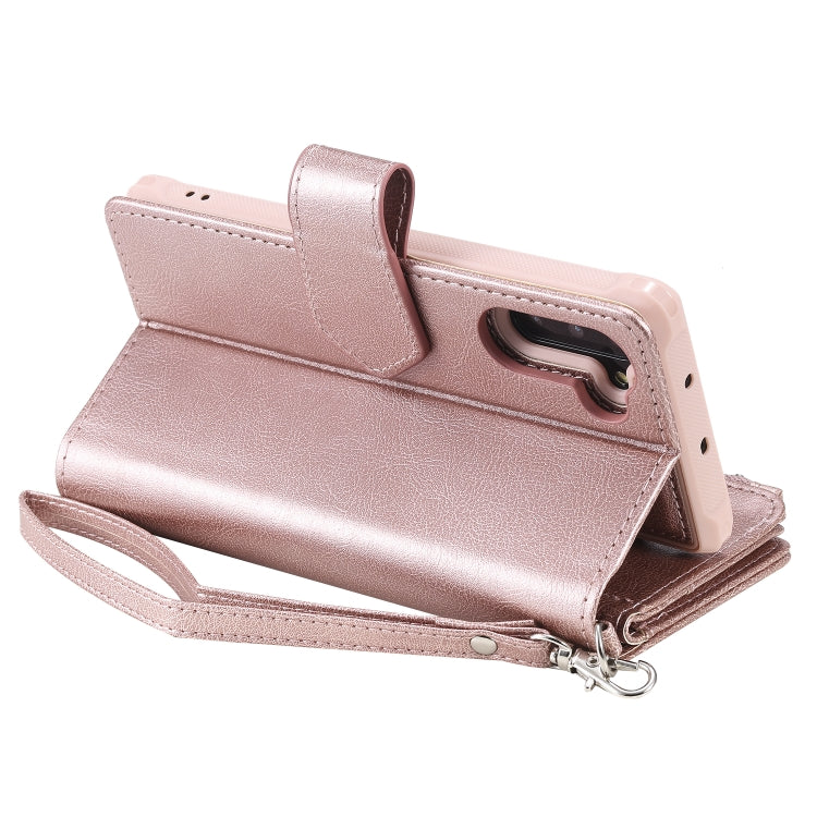 For Galaxy Note 10 2 in 1 Solid Color Zipper Shockproof Protective Case with Card Slots & Bracket & Photo Holder & Wallet Function