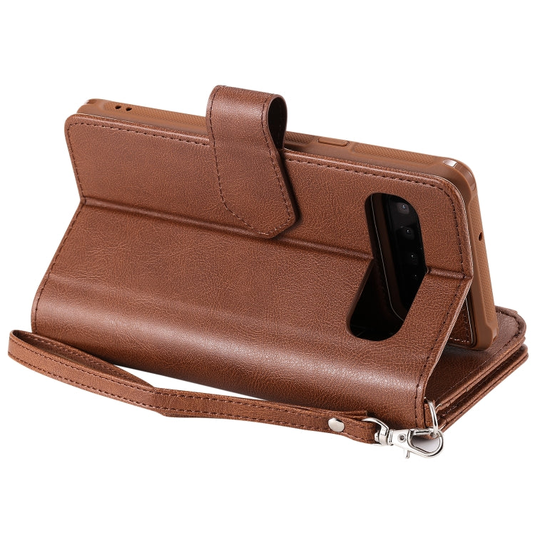 For Galaxy S10 5G 2 in 1 Solid Color Zipper Shockproof Protective Case with Card Slots & Bracket & Photo Holder & Wallet Function