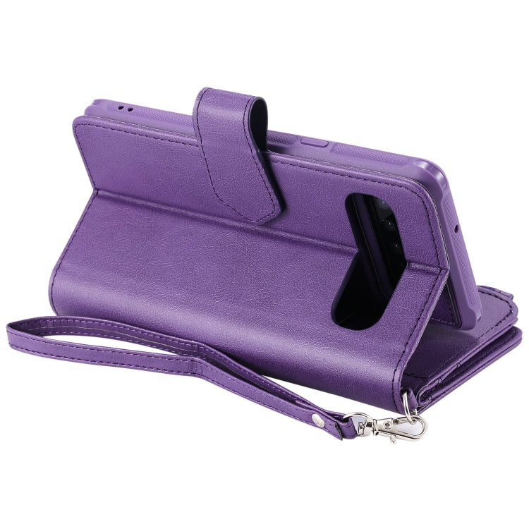 For Galaxy S10 5G 2 in 1 Solid Color Zipper Shockproof Protective Case with Card Slots & Bracket & Photo Holder & Wallet Function