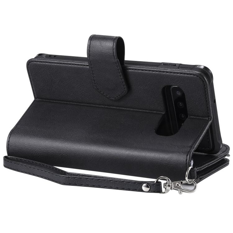 For Galaxy S10 Plus 2 in 1 Solid Color Zipper Shockproof Protective Case with Card Slots & Bracket & Photo Holder & Wallet Function