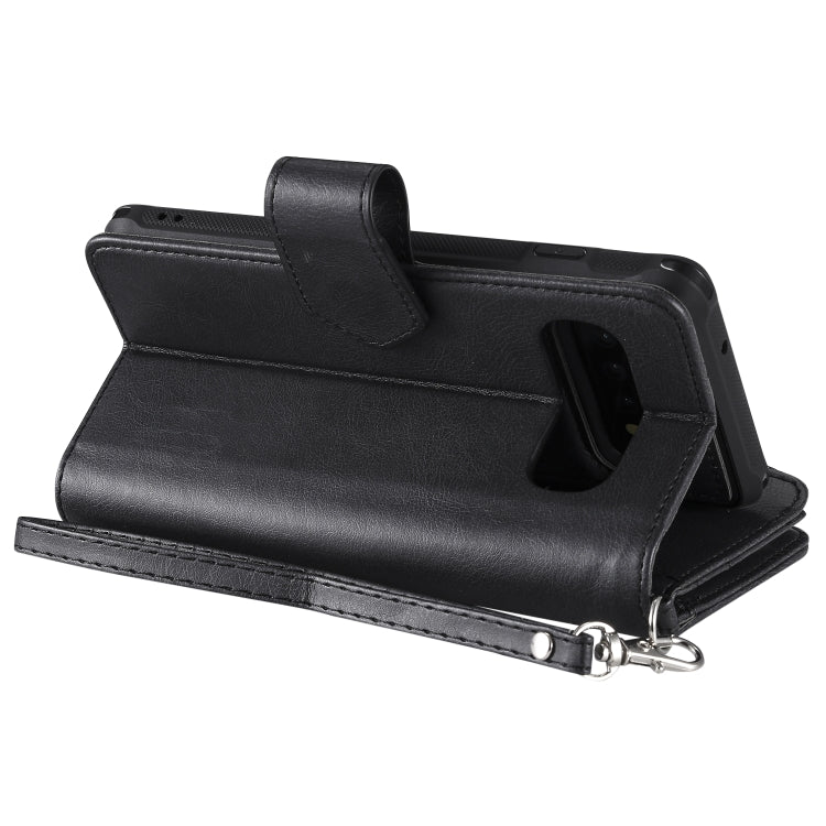 For Galaxy S10 2 in 1 Solid Color Zipper Shockproof Protective Case with Card Slots & Bracket & Photo Holder & Wallet Function