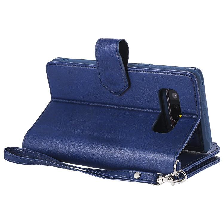 For Galaxy Note 8 2 in 1 Solid Color Zipper Shockproof Protective Case with Card Slots & Bracket & Photo Holder & Wallet Function