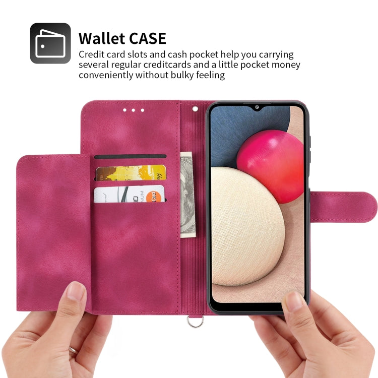 For Sharp Simple Sumaho 5 Skin-feel Flowers Embossed Wallet Leather Phone Case