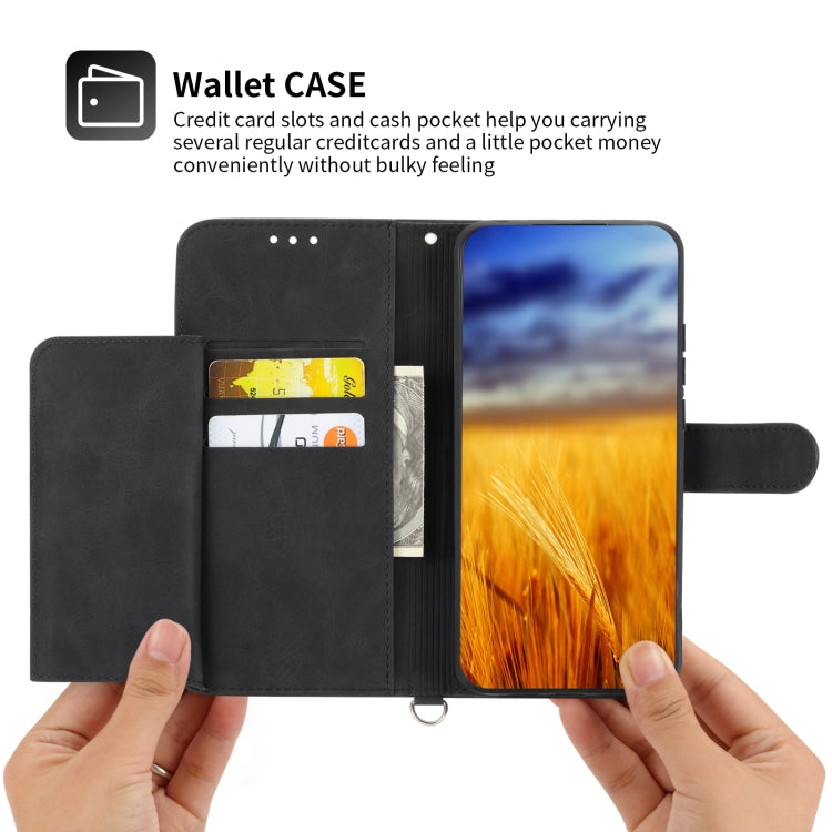 For Sharp Aquos Sense7 Skin-feel Flowers Embossed Wallet Leather Phone Case