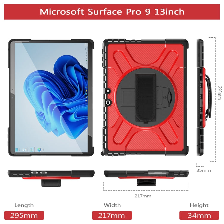 For MicroSoft Surface Pro 9 Rotatable Kickstand Grip Shockproof Tablet Case