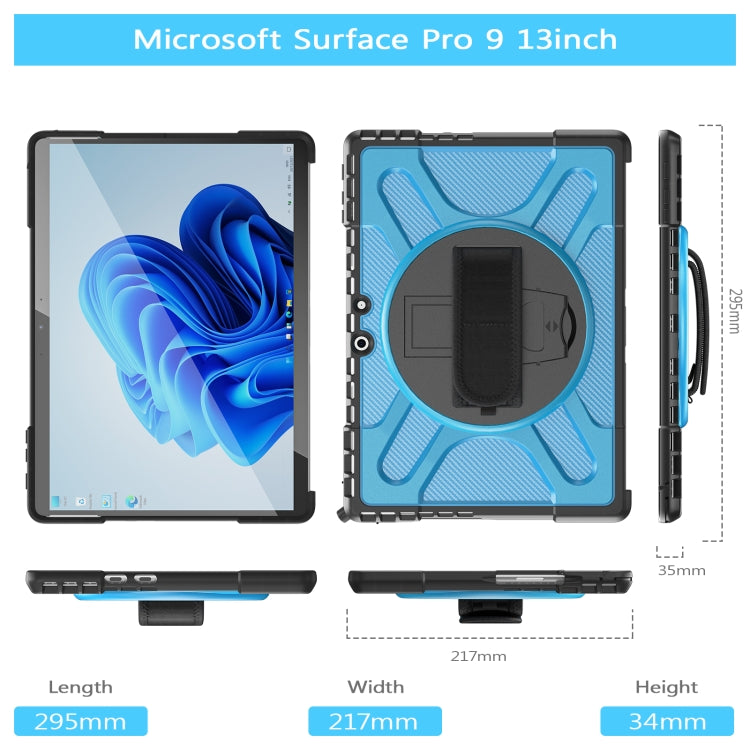 For MicroSoft Surface Pro 9 Rotatable Kickstand Grip Shockproof Tablet Case