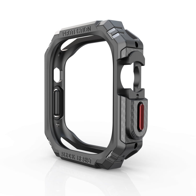 For Apple Watch Ultra 49mm TPU + PC Carbon Fiber Shockproof Case