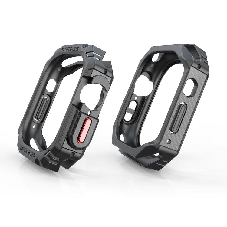 For Apple Watch Ultra 49mm TPU + PC Carbon Fiber Shockproof Case