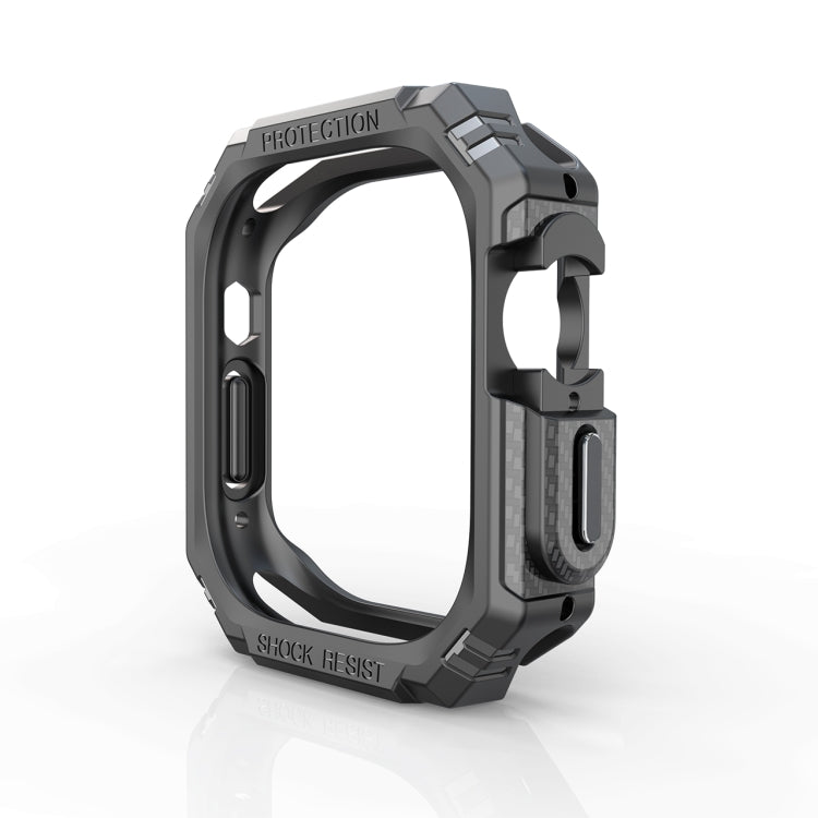 For Apple Watch Ultra 49mm TPU + PC Carbon Fiber Shockproof Case