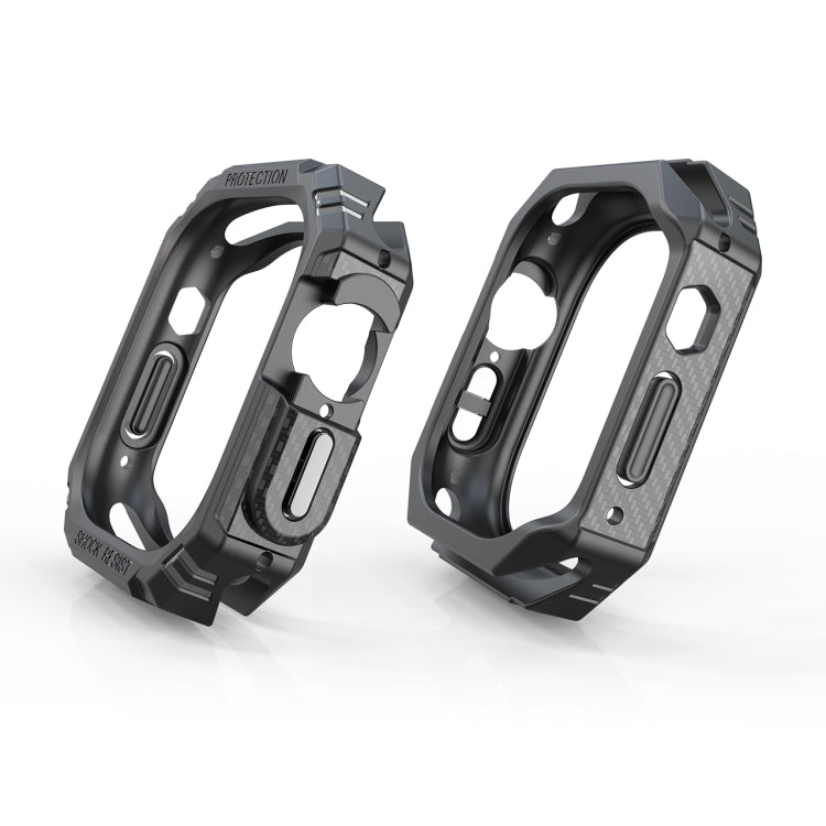For Apple Watch Ultra 49mm TPU + PC Carbon Fiber Shockproof Case