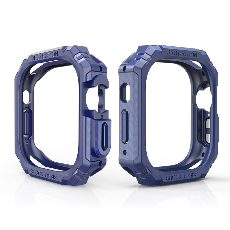 For Apple Watch Ultra 49mm TPU + PC Carbon Fiber Shockproof Case