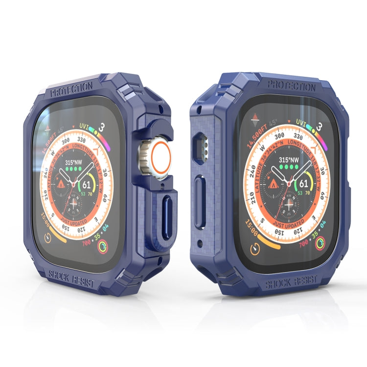 For Apple Watch Ultra 49mm TPU + PC Carbon Fiber Shockproof Case