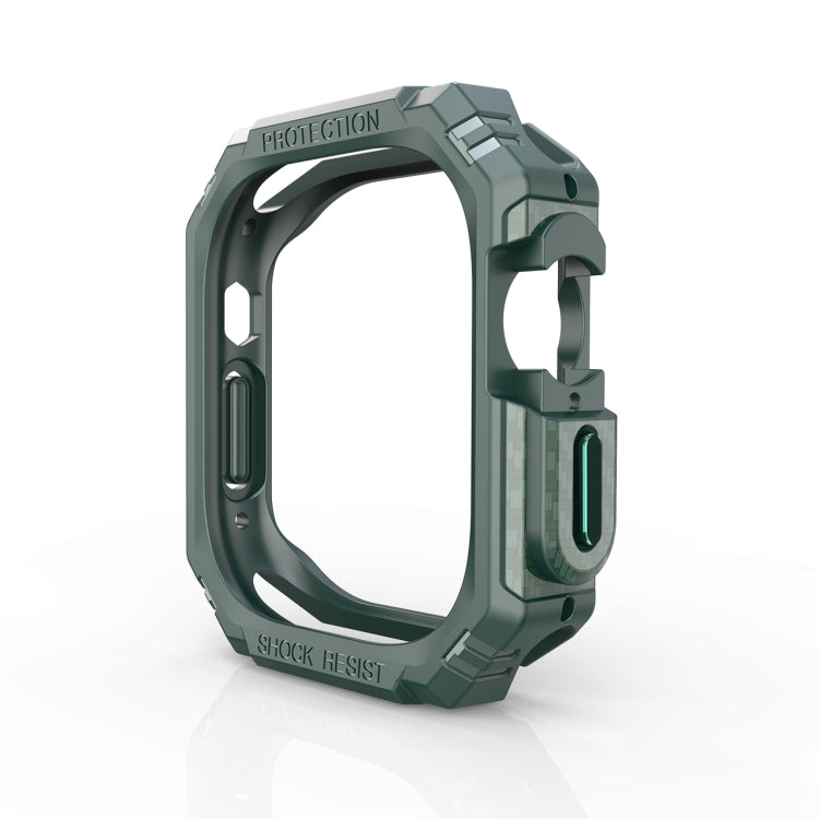 For Apple Watch Ultra 49mm TPU + PC Carbon Fiber Shockproof Case