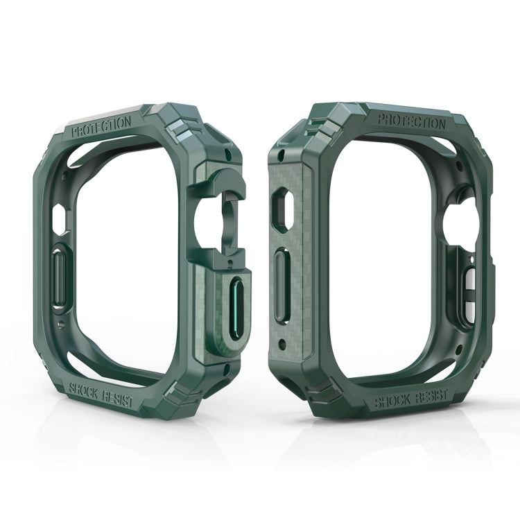 For Apple Watch Ultra 49mm TPU + PC Carbon Fiber Shockproof Case