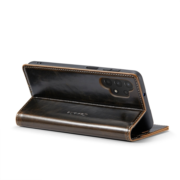 For Samsung Galaxy A13 4G/A13 5G/A04S/A04/M13 5G CaseMe 003 Crazy Horse Texture Leather Phone Case