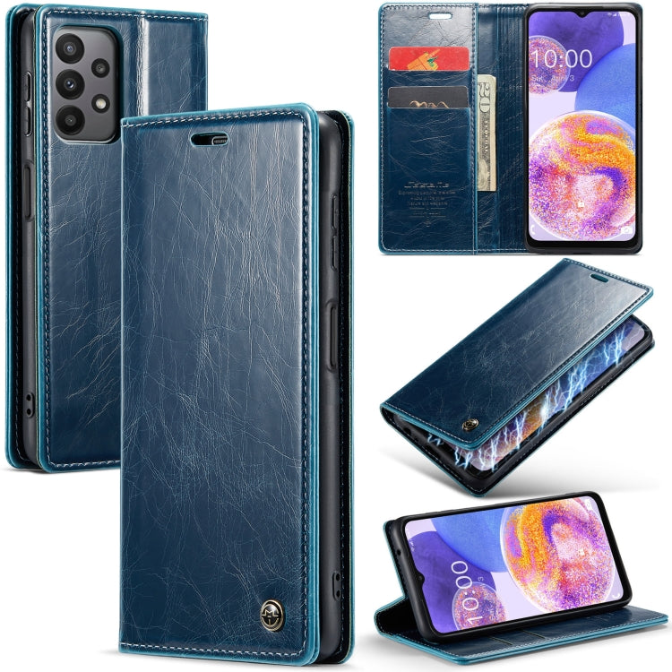 For Samsung Galaxy A23 / M23 CaseMe 003 Crazy Horse Texture Leather Phone Case