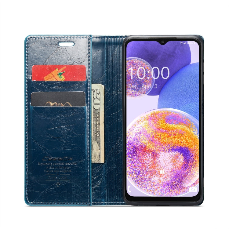 For Samsung Galaxy A23 / M23 CaseMe 003 Crazy Horse Texture Leather Phone Case