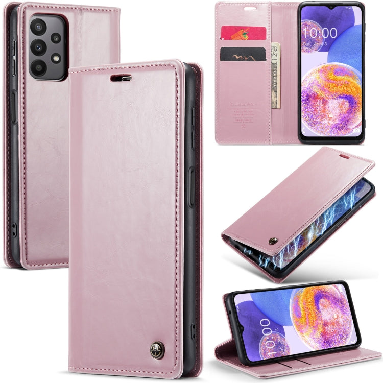 For Samsung Galaxy A23 / M23 CaseMe 003 Crazy Horse Texture Leather Phone Case