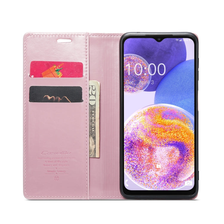 For Samsung Galaxy A23 / M23 CaseMe 003 Crazy Horse Texture Leather Phone Case